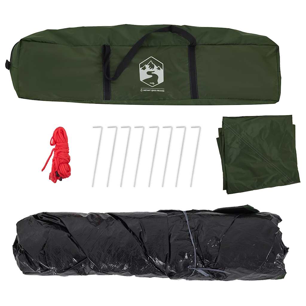 4-personers campingtelt quick-release grøn