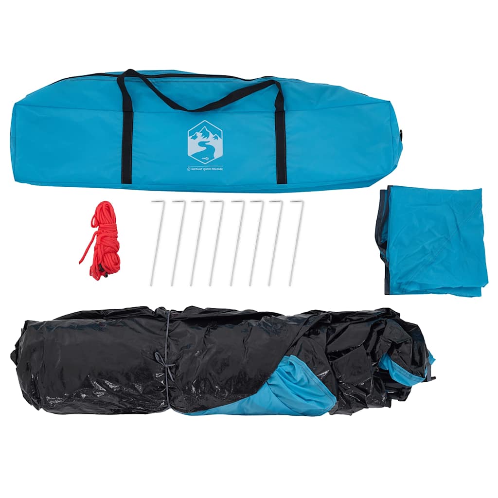 4-personers campingtelt quick-release blå