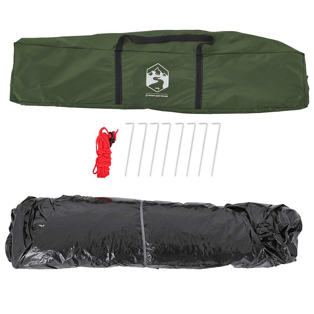 5-personers campingtelt kuppel quick-release grøn