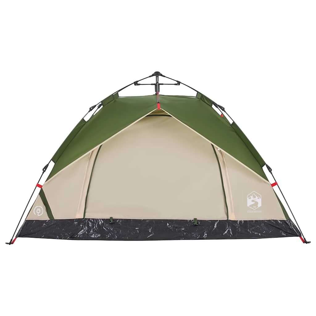 2-personers campingtelt kuppel quick-release grøn