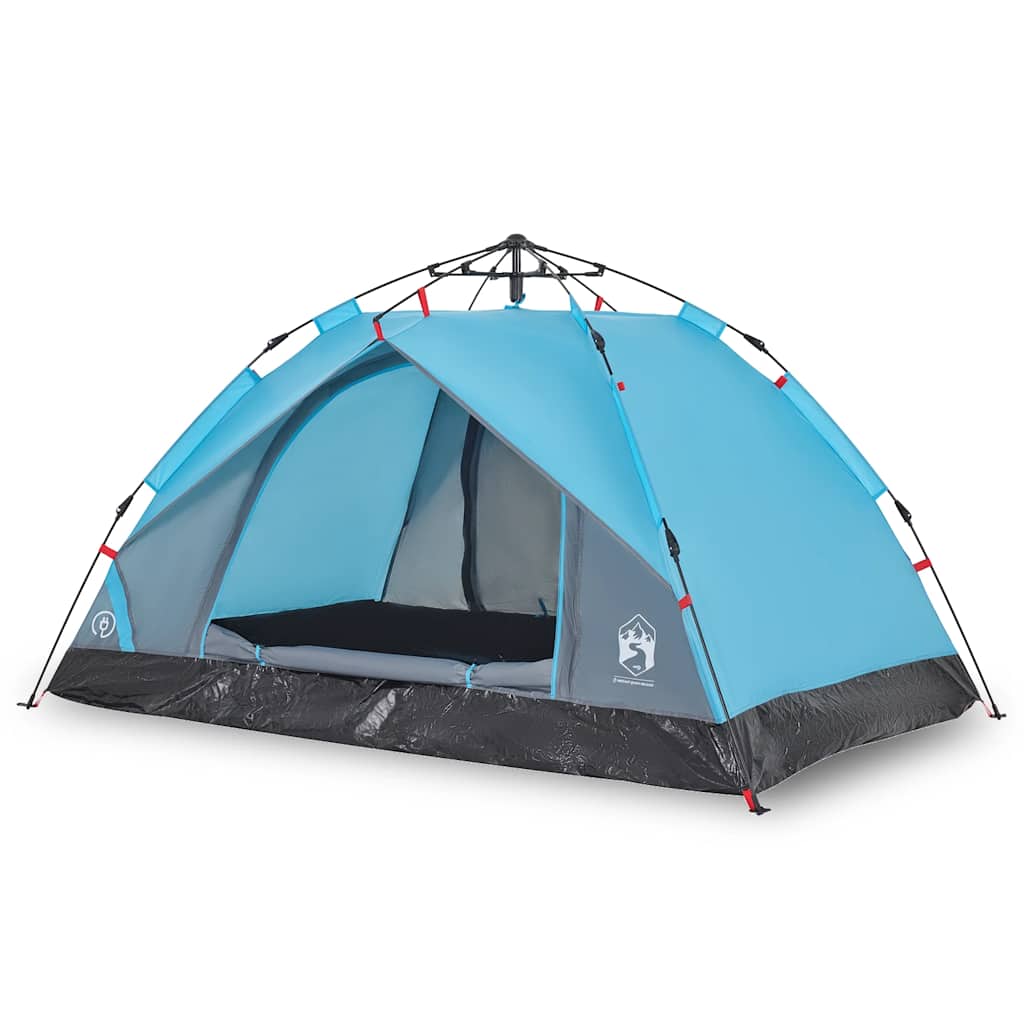 2-personers campingtelt kuppel quick-release blå