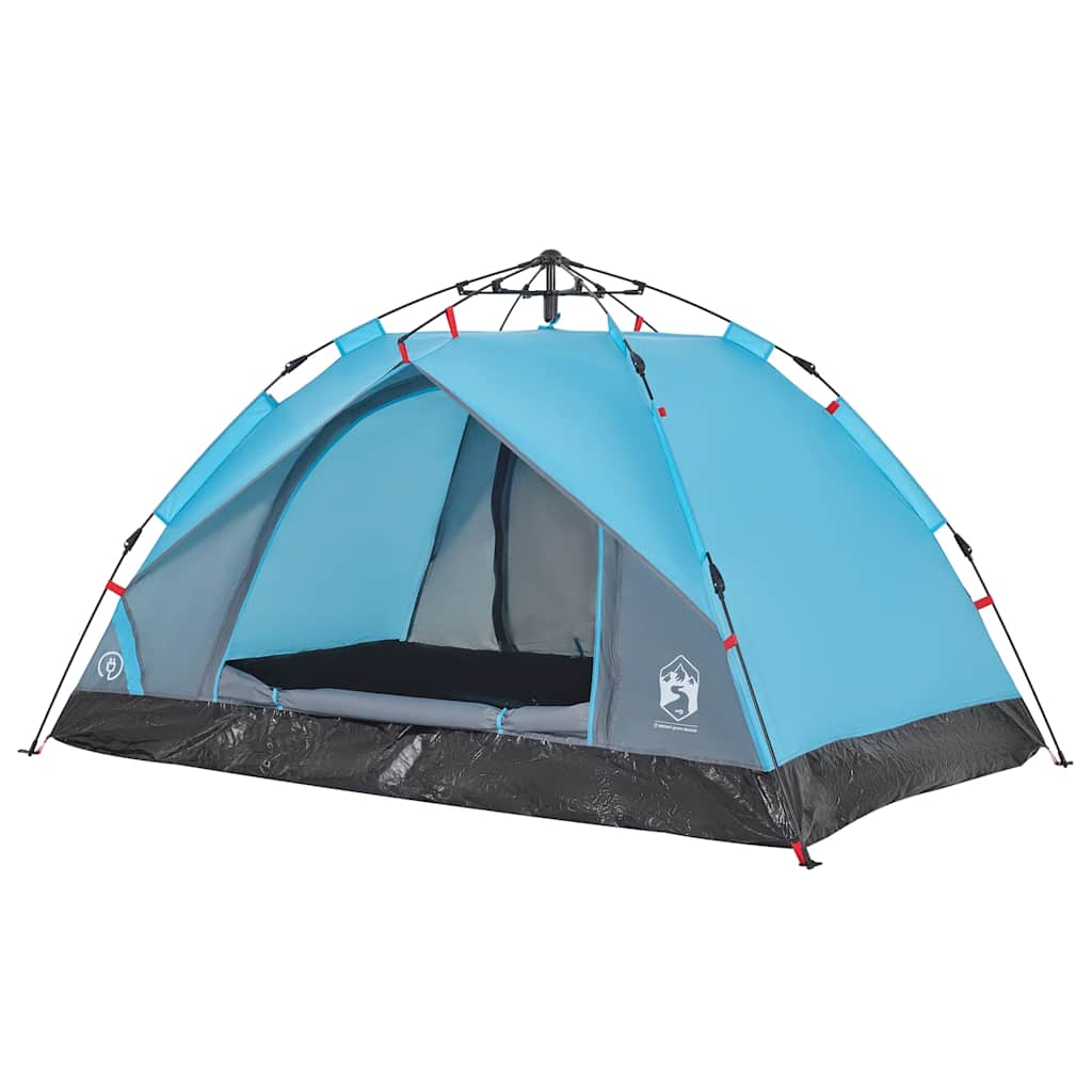 2-personers campingtelt kuppel quick-release blå