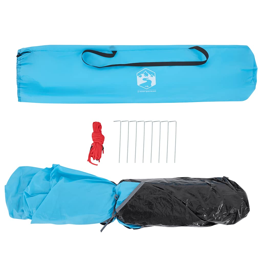 2-personers campingtelt kuppel quick-release blå