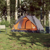 2-personers campingtelt kuppel quick-release grå og orange