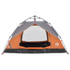 2-personers campingtelt kuppel quick-release grå og orange