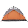 2-personers campingtelt kuppel quick-release grå og orange