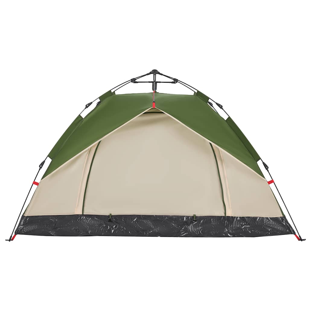 3-personers campingtelt kuppel quick-release grøn