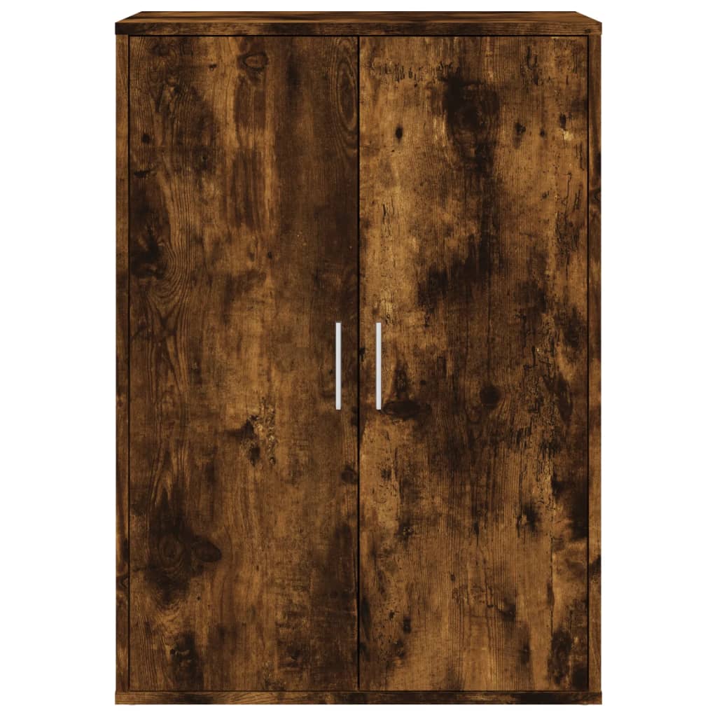 skænk 60x31x84 cm konstrueret træ røget egetræsfarve