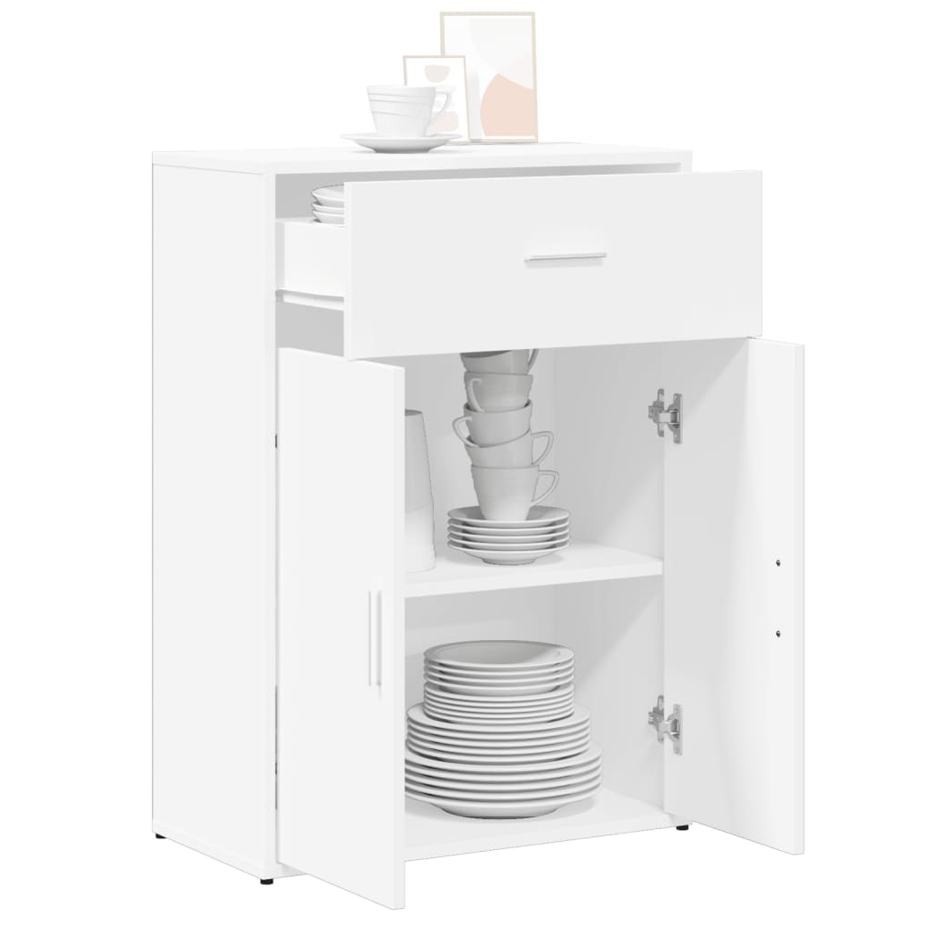 skænk 60x30x84 cm konstrueret træ hvid