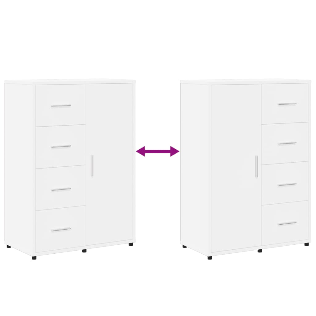 skab 60x31x84 cm konstrueret træ hvid