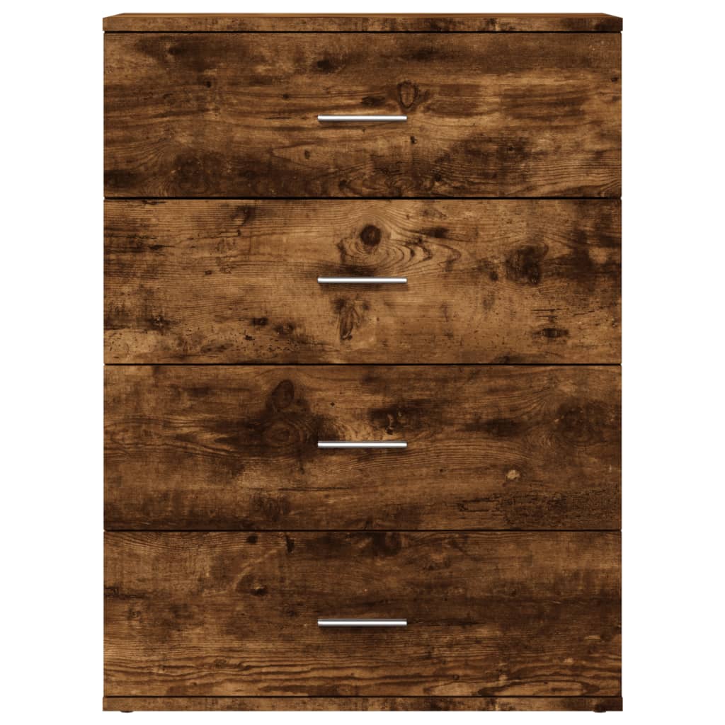 skænk 60x39x80 cm konstrueret træ røget egetræsfarve