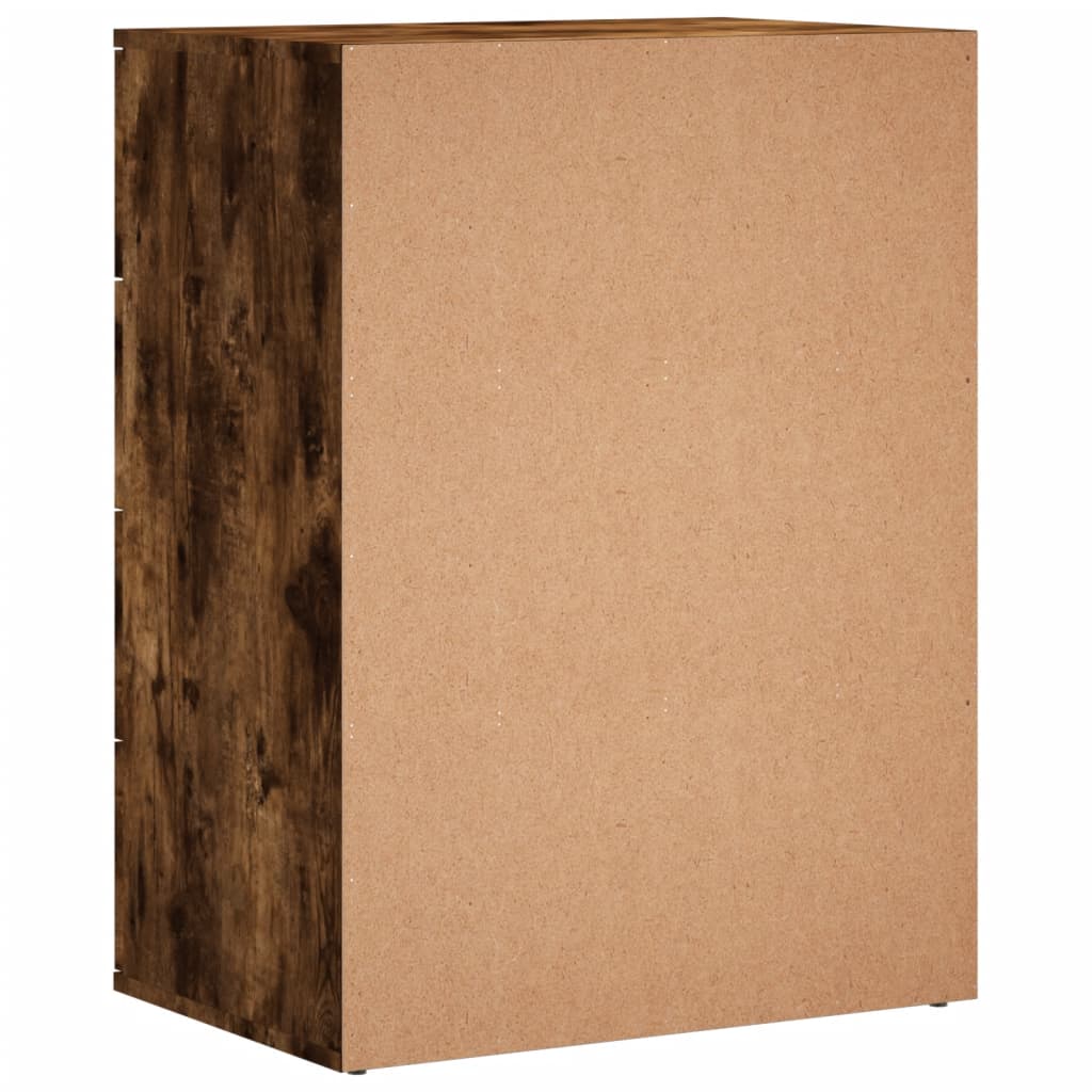 skænk 60x39x80 cm konstrueret træ røget egetræsfarve