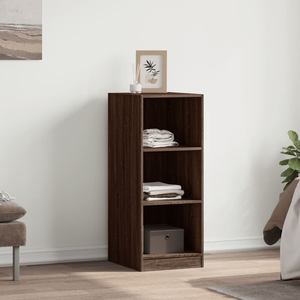 tøjskab 48x41x102 cm konstrueret træ brun egetræsfarve