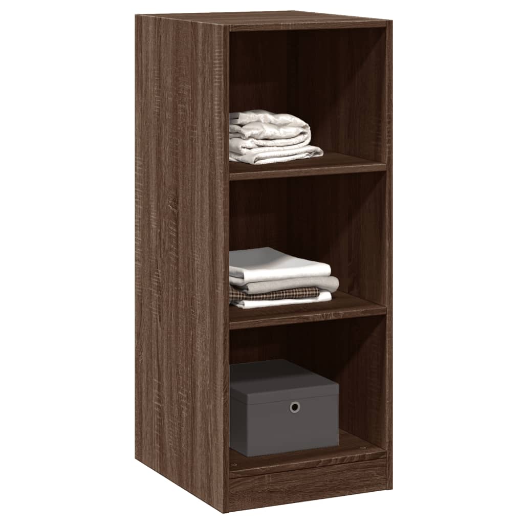 tøjskab 48x41x102 cm konstrueret træ brun egetræsfarve