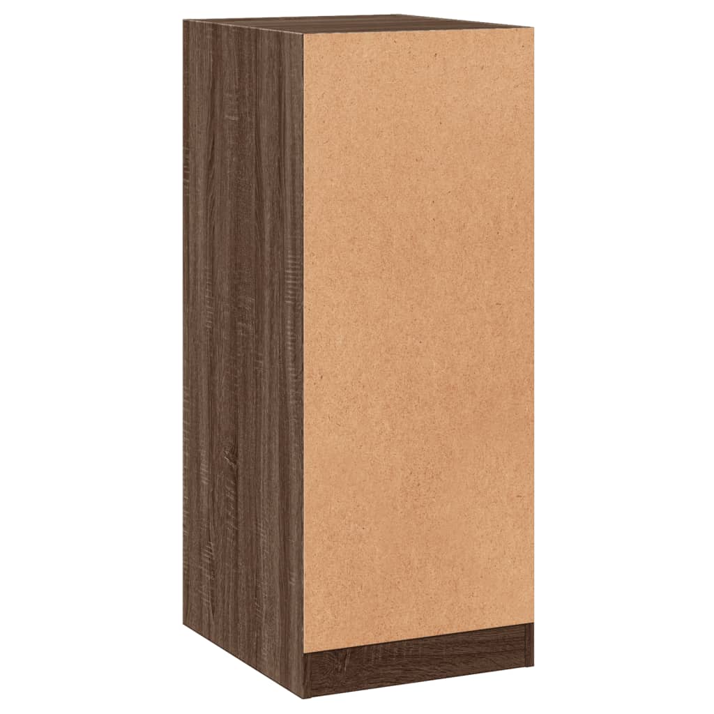 tøjskab 48x41x102 cm konstrueret træ brun egetræsfarve