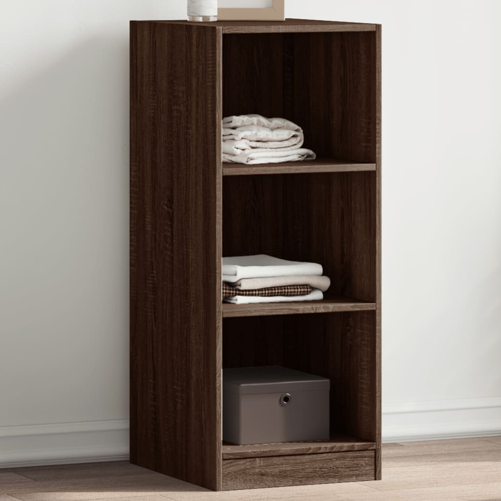 tøjskab 48x41x102 cm konstrueret træ brun egetræsfarve