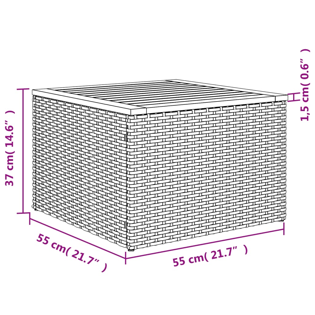 sofasæt til haven 7 dele med hynder polyrattan sort