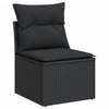sofasæt til haven 4 dele med hynder polyrattan sort