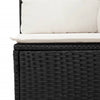 sofasæt til haven 4 dele med hynder polyrattan sort