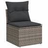 sofasæt til haven 4 dele med hynder polyrattan grå