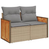 sofasæt til haven 8 dele med hynder polyrattan beige