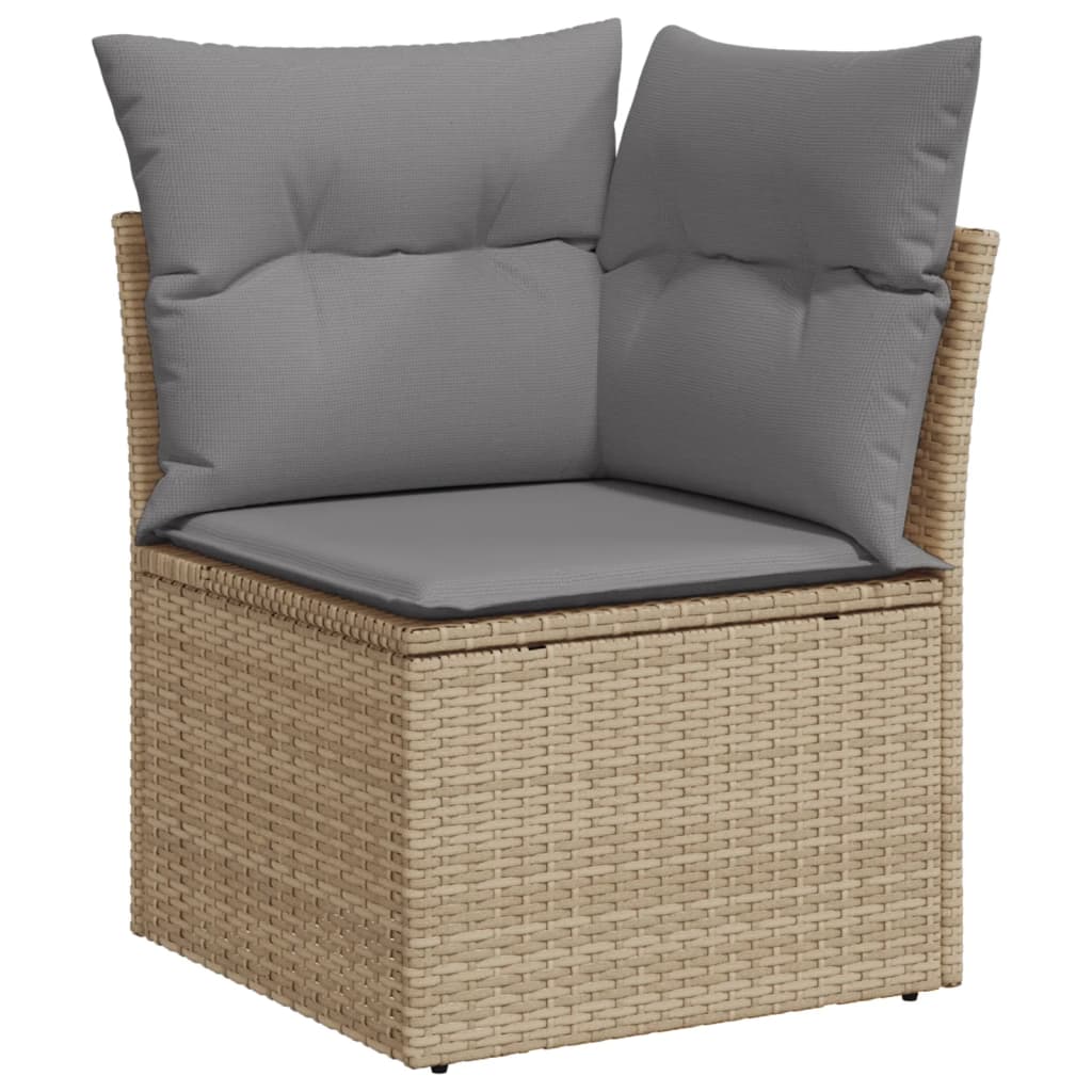 sofasæt til haven 13 dele med hynder polyrattan beige