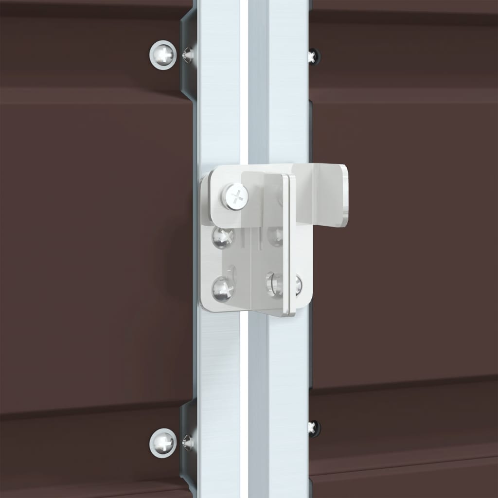 skraldespandsskjuler 72x81x115 cm 1 rum stål brun