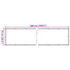 altanafskærmning 500x75 cm PVC plantedesign grøn