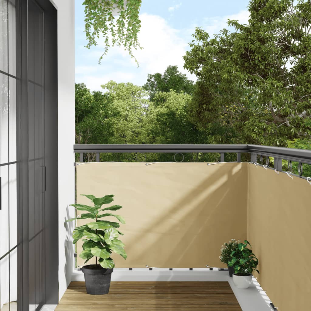 altanafskærmning 400x90 cm PVC cremefarvet