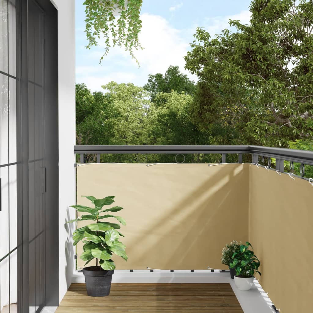 altanafskærmning 500x90 cm PVC cremefarvet