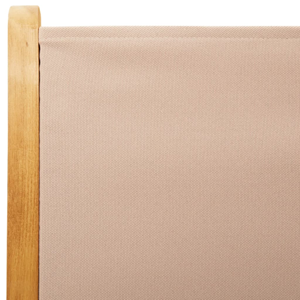 havestole 6 stk. med lænefunktion stof og massivt træ gråbrunt