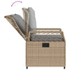 havestole 2 stk. med lænefunktion polyrattan beige