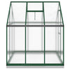 drivhus med fundamentramme 169x169x202 cm aluminium grøn