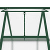 drivhus med fundamentramme 224x169x195 cm aluminium grøn