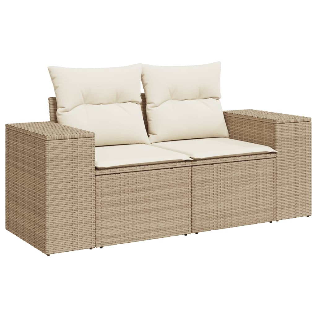 sofasæt til haven 8 dele med hynder polyrattan beige