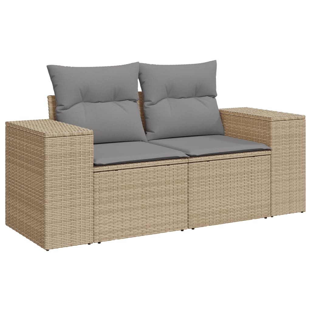sofasæt til haven 8 dele med hynder polyrattan beige