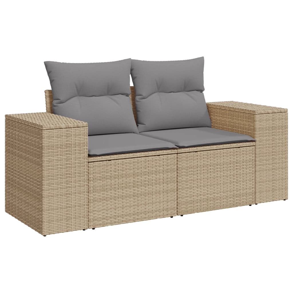 sofasæt til haven 8 dele med hynder polyrattan beige