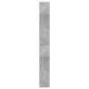 skoskab med spejl og 4 hylder 63x17x134 cm betongrå