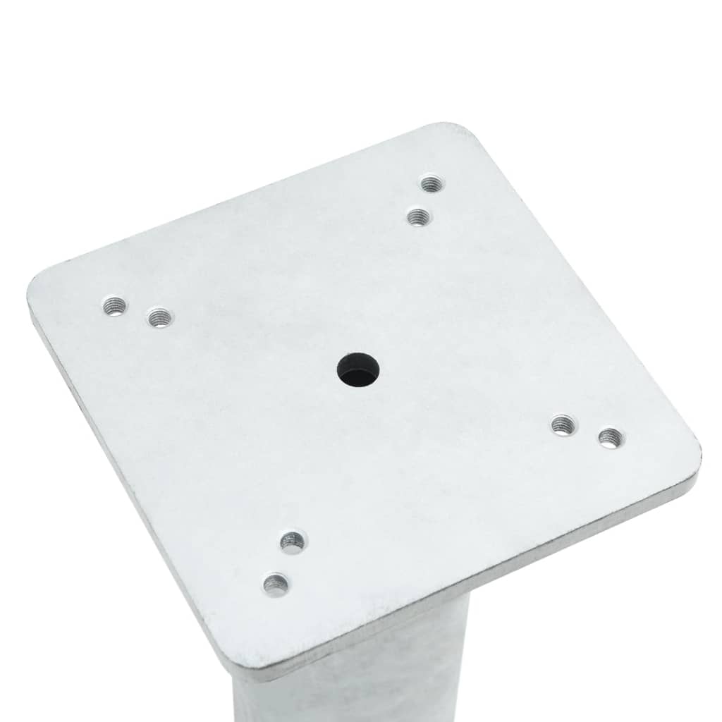 nedgravet parasolbase 16x16x39,5 cm stål sølvfarvet