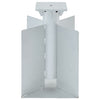 nedgravet parasolbase 27,5x27,5x45 cm stål sølvfarvet