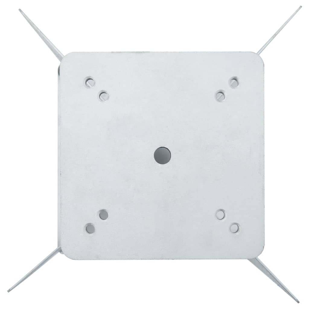 nedgravet parasolbase 27,5x27,5x45 cm stål sølvfarvet
