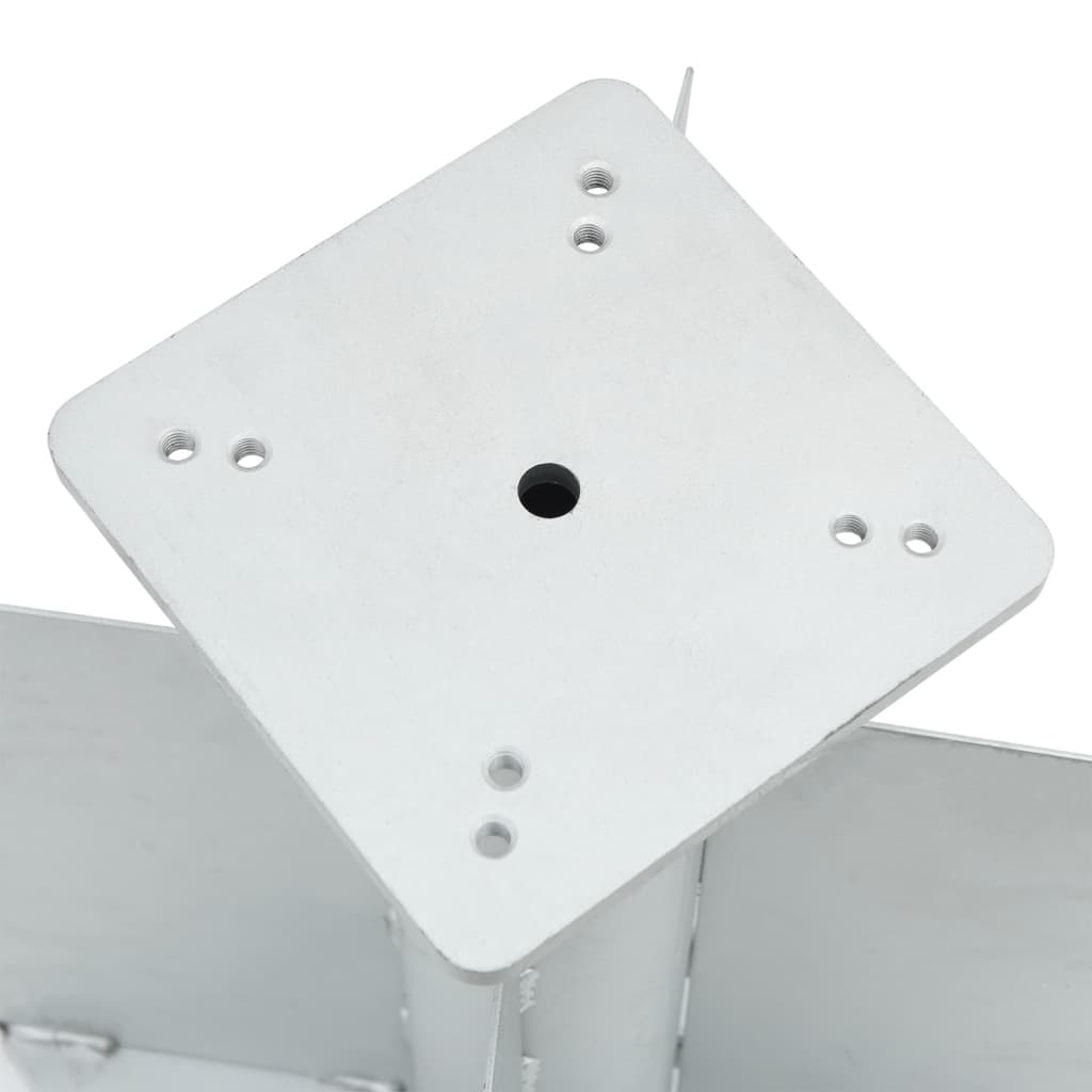 nedgravet parasolbase 27,5x27,5x45 cm stål sølvfarvet