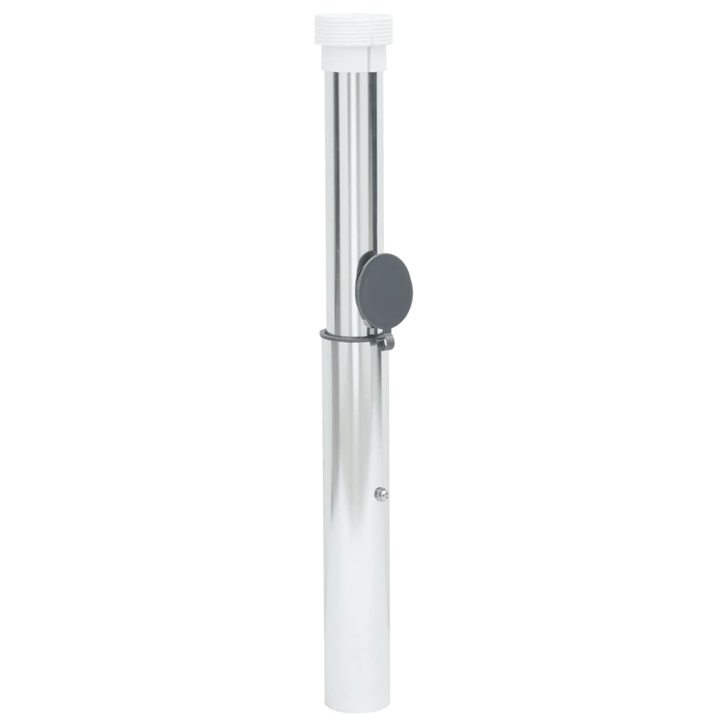 nedgravet parasolholder til 40-50 mm stang aluminium sølvfarvet