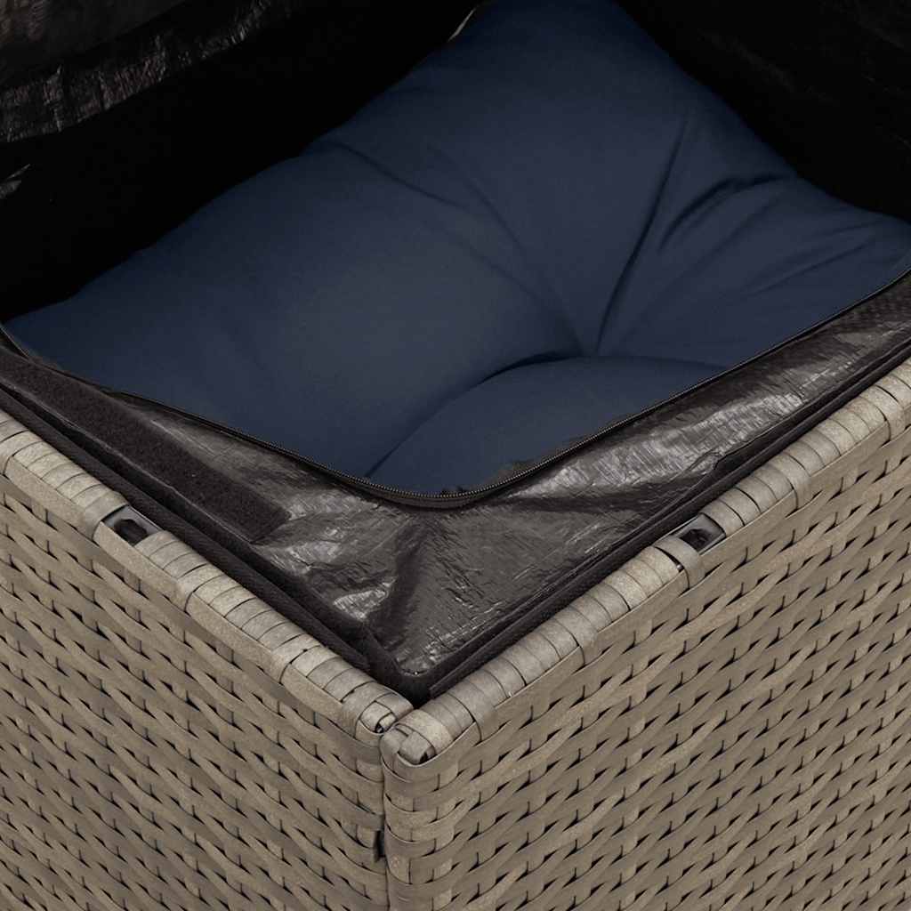 loungesæt til haven 11 dele med hynder polyrattan grå