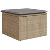 havesofasæt 10 dele med hynder polyrattan beige