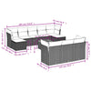 havesofasæt 11 dele med hynder polyrattan beige