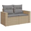 havesofasæt 12 dele med hynder polyrattan beige