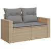 havesofasæt 10 dele med hynder polyrattan beige