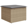 havesofasæt 11 dele med hynder polyrattan beige