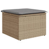 havesofasæt 11 dele med hynder polyrattan beige
